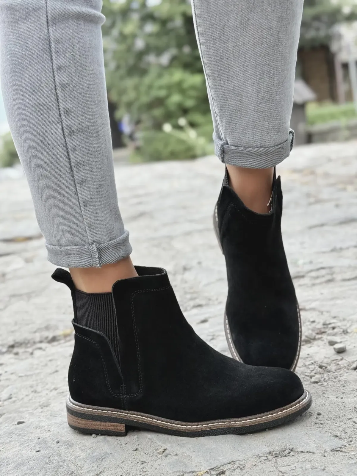 Botki damskie ze skóry naturalnej