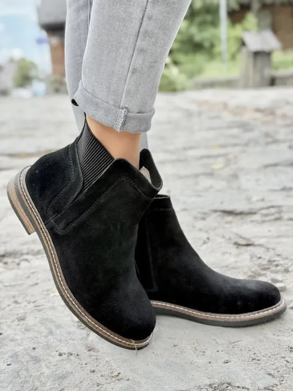 Botki damskie ze skóry naturalnej