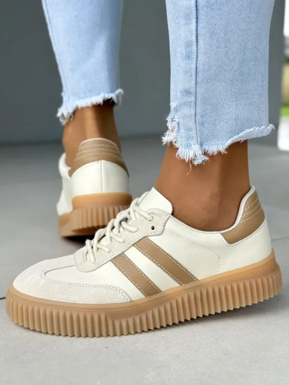 Sneakersy damskie ze skóry naturalnej