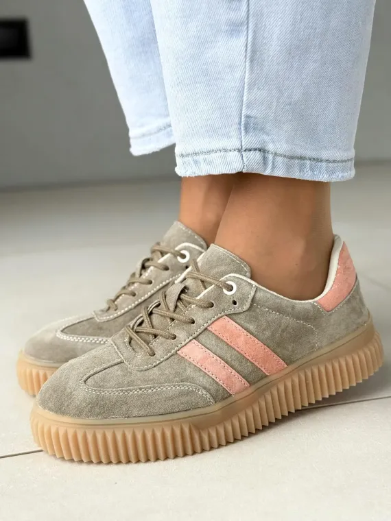 Sneakersy damskie ze skóry naturalnej