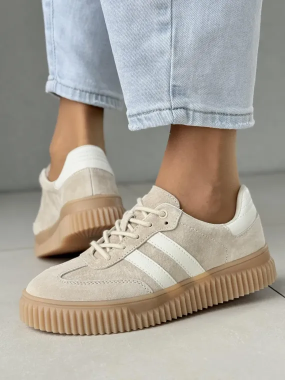 Sneakersy damskie ze skóry naturalnej