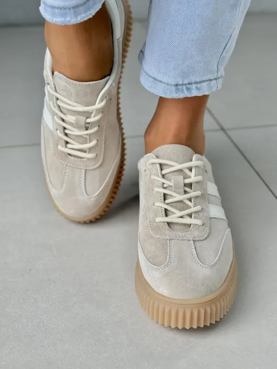 Sneakersy damskie ze skóry naturalnej