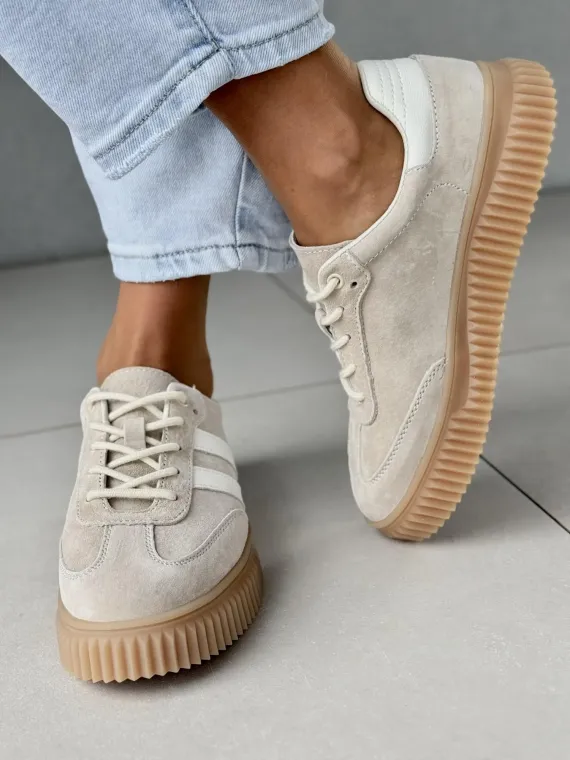 Sneakersy damskie ze skóry naturalnej