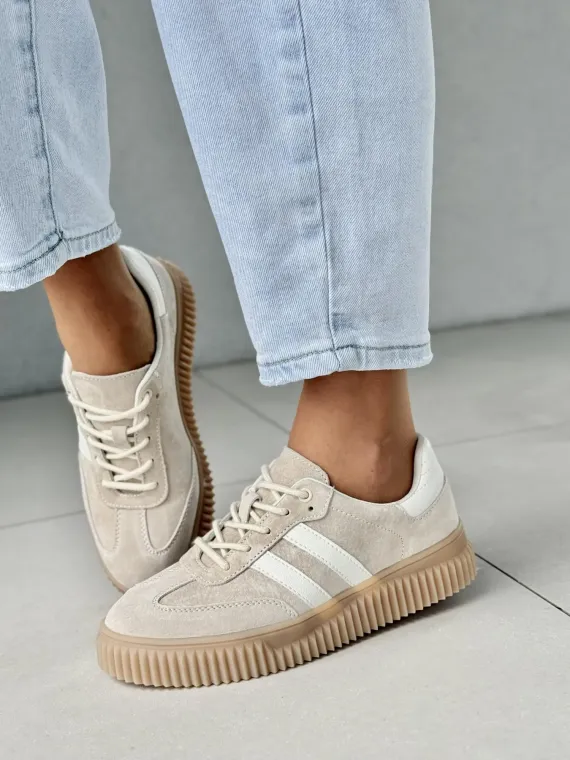 Sneakersy damskie ze skóry naturalnej