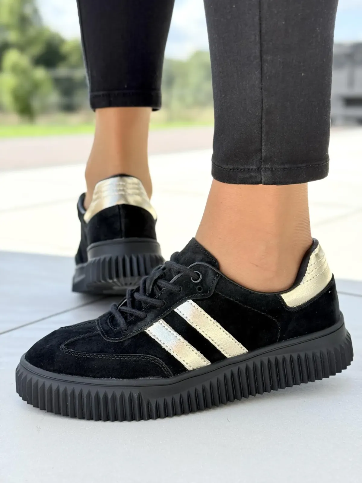 Sneakersy damskie ze skóry naturalnej