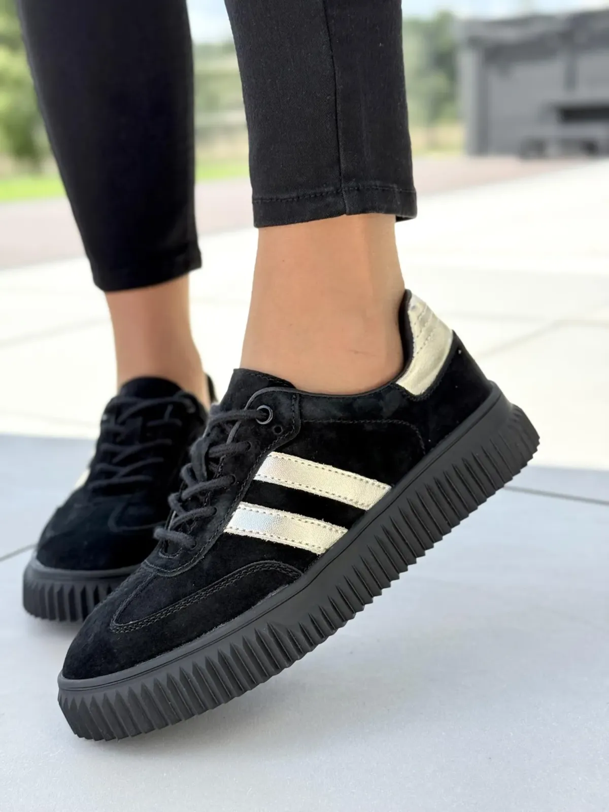 Sneakersy damskie ze skóry naturalnej