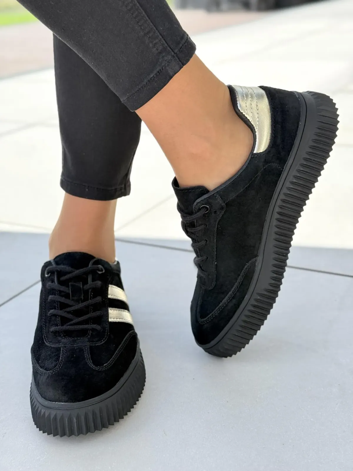 Sneakersy damskie ze skóry naturalnej