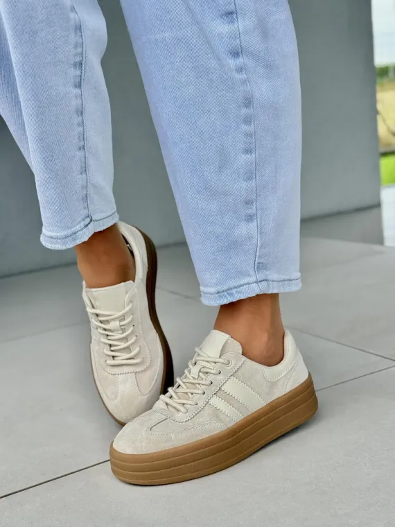 Sneakersy damskie ze skóry naturalnej