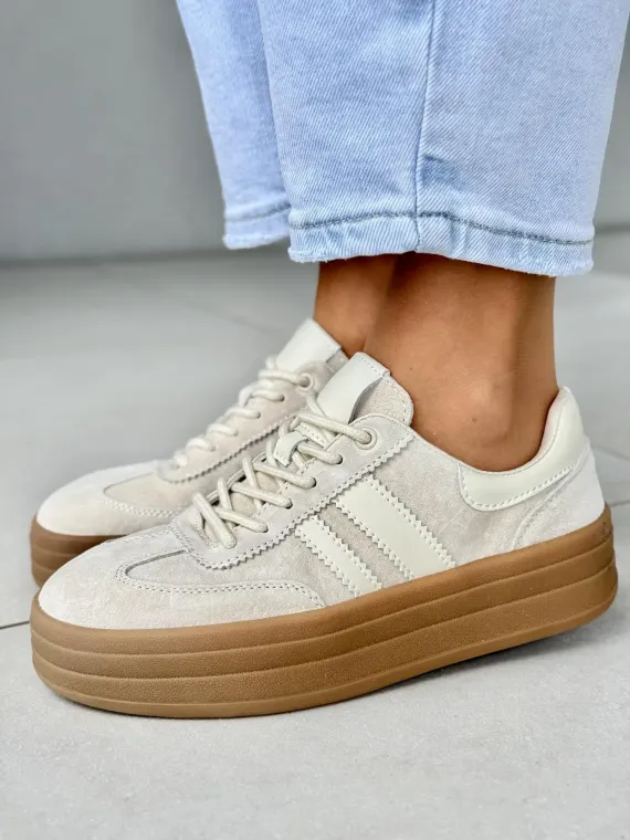 Sneakersy damskie ze skóry naturalnej
