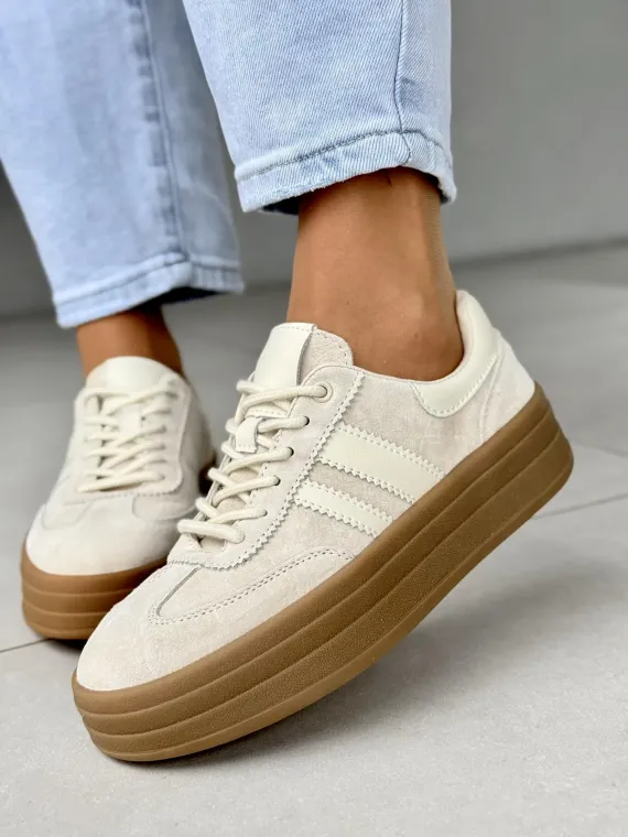 Sneakersy damskie ze skóry naturalnej