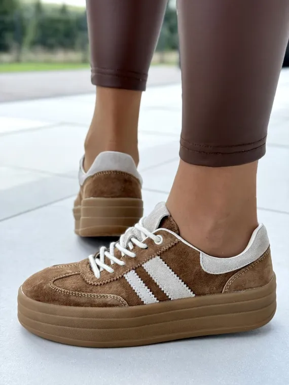 Sneakersy damskie ze skóry naturalnej