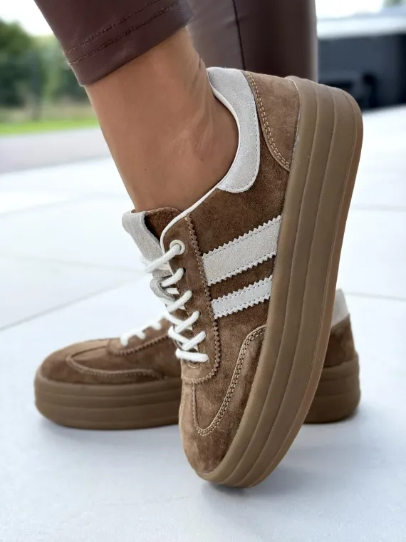 Sneakersy damskie ze skóry naturalnej