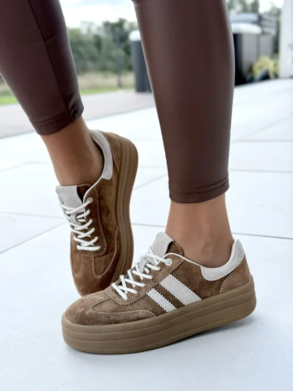 Sneakersy damskie ze skóry naturalnej