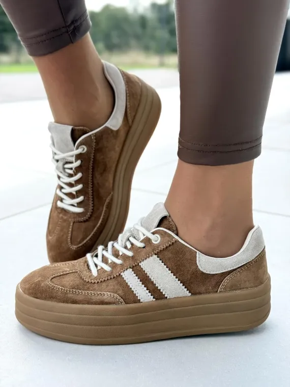 Sneakersy damskie ze skóry naturalnej