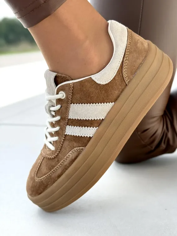 Sneakersy damskie ze skóry naturalnej