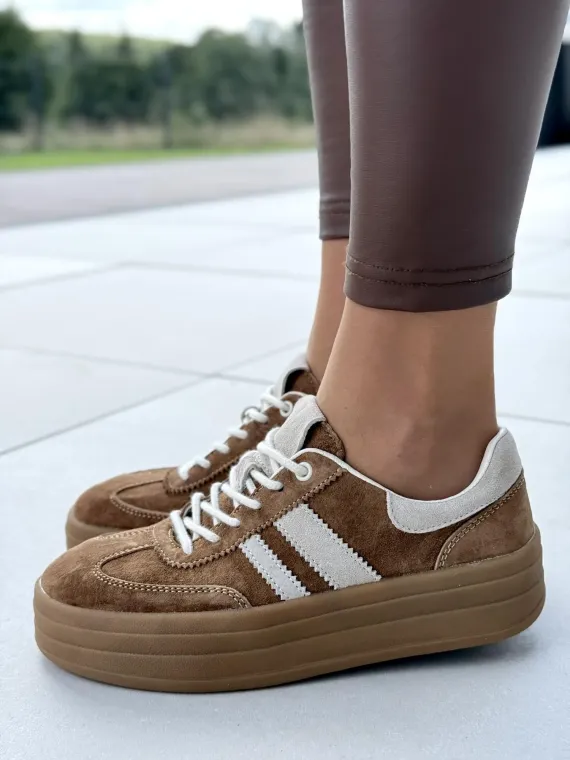 Sneakersy damskie ze skóry naturalnej