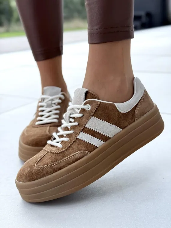 Sneakersy damskie ze skóry naturalnej