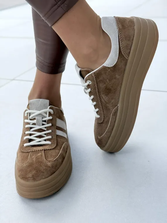 Sneakersy damskie ze skóry naturalnej