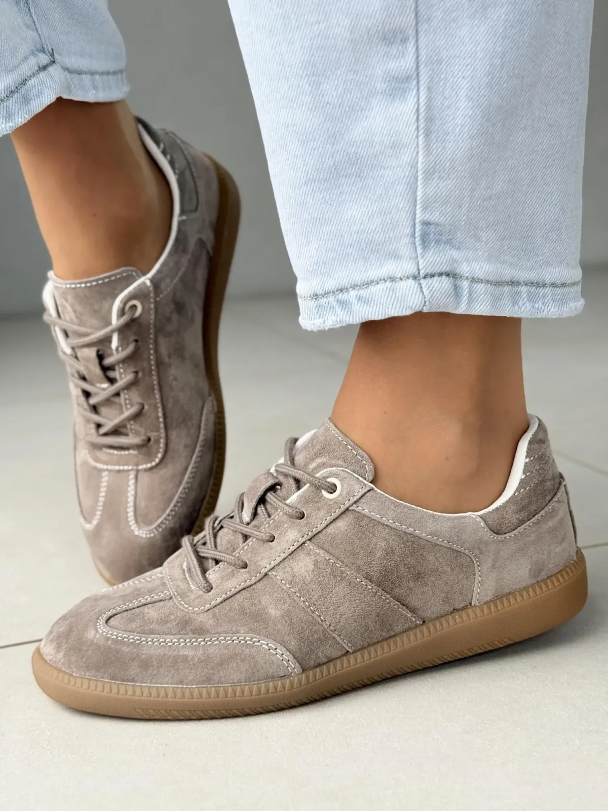 Sneakersy damskie ze skóry naturalnej