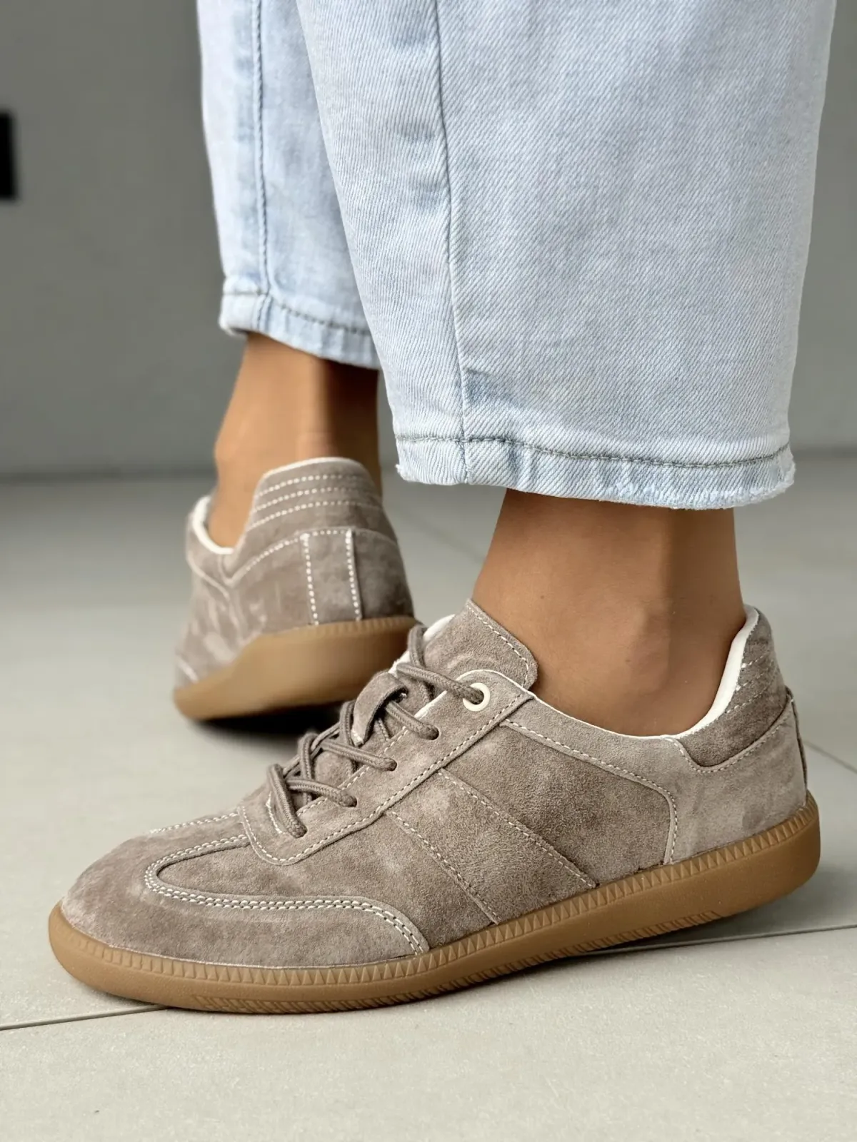 Sneakersy damskie ze skóry naturalnej