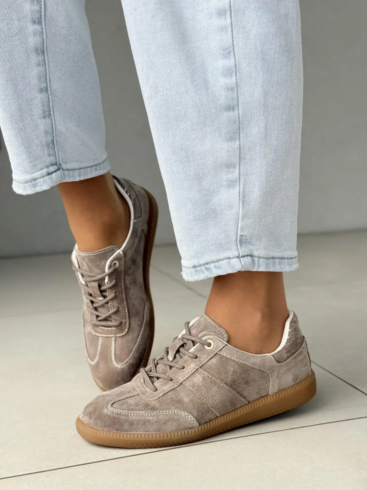 Sneakersy damskie ze skóry naturalnej