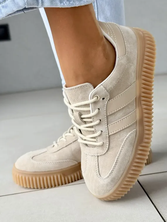 Sneakersy damskie ze skóry naturalnej