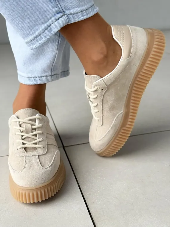 Sneakersy damskie ze skóry naturalnej