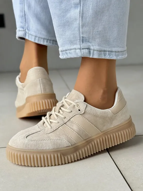 Sneakersy damskie ze skóry naturalnej