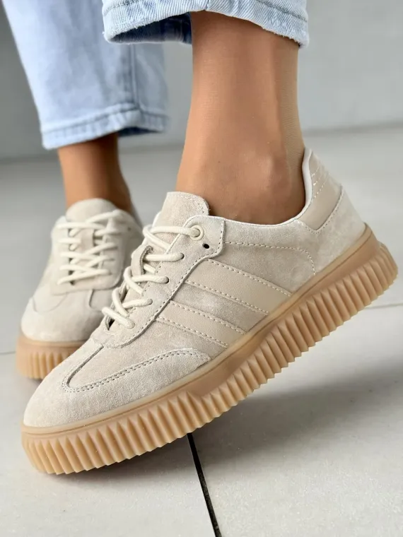 Sneakersy damskie ze skóry naturalnej