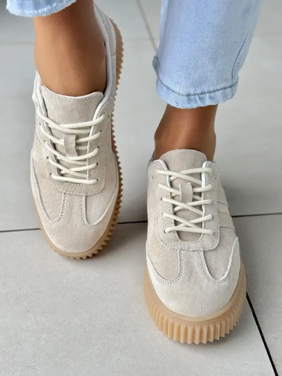 Sneakersy damskie ze skóry naturalnej