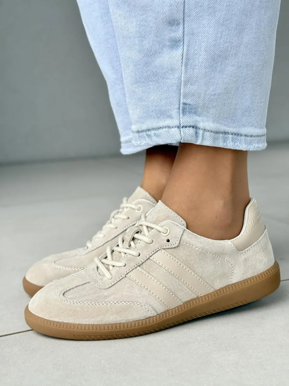 Sneakersy damskie ze skóry naturalnej