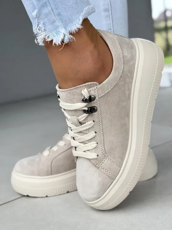 Sneakersy damskie ze skóry naturalnej