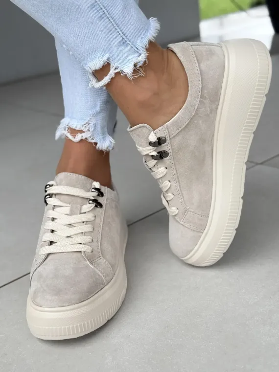 Sneakersy damskie ze skóry naturalnej