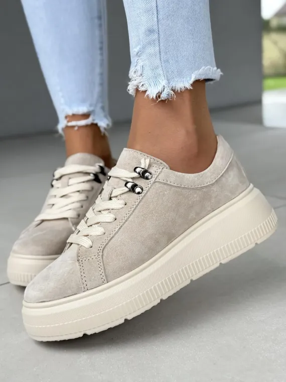 Sneakersy damskie ze skóry naturalnej