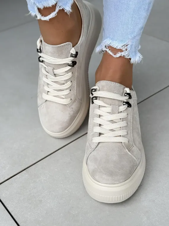 Sneakersy damskie ze skóry naturalnej