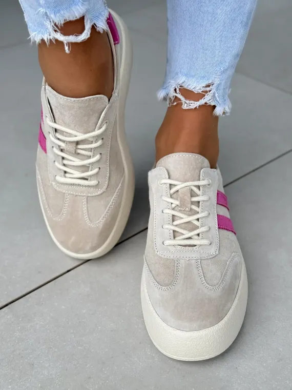 Sneakersy damskie ze skóry naturalnej