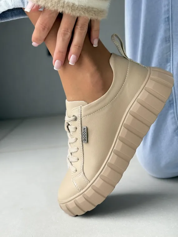 Sneakersy damskie ze skóry naturalnej