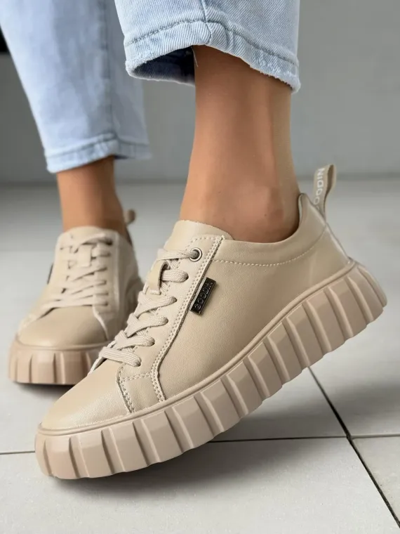 Sneakersy damskie ze skóry naturalnej