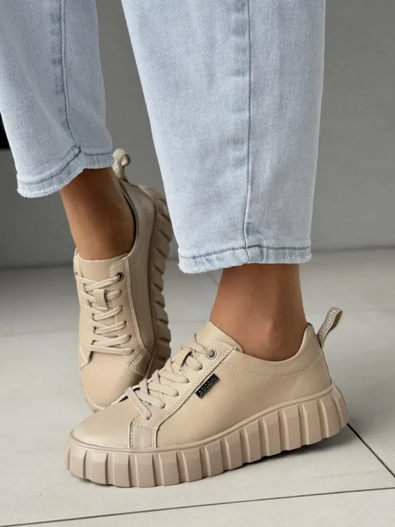 Sneakersy damskie ze skóry naturalnej