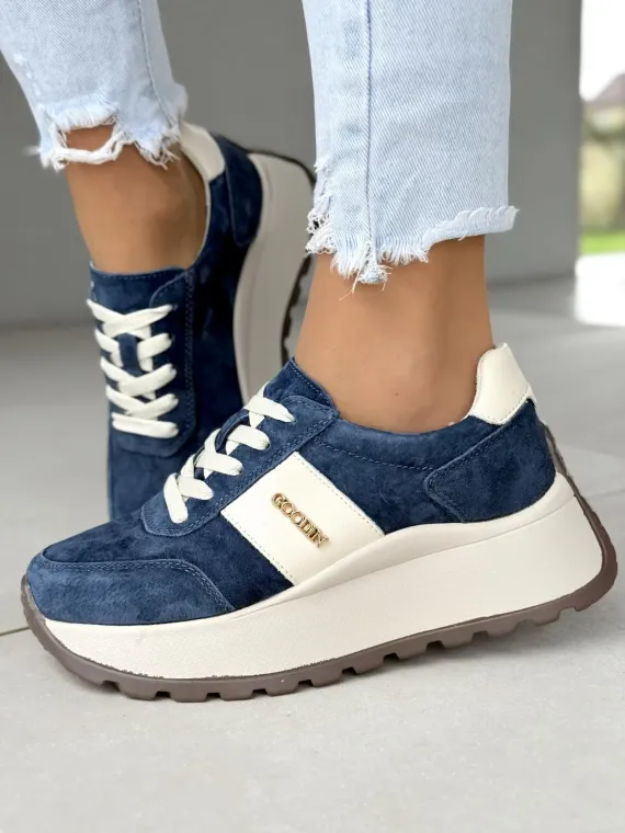 Sneakersy damskie ze skóry naturalnej