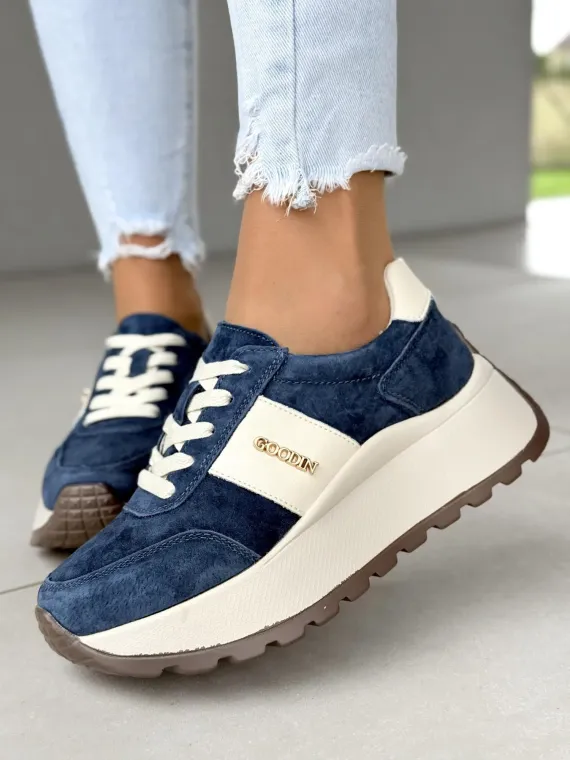 Sneakersy damskie ze skóry naturalnej