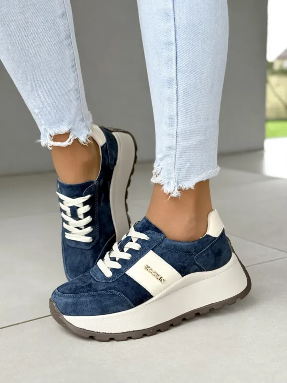 Sneakersy damskie ze skóry naturalnej