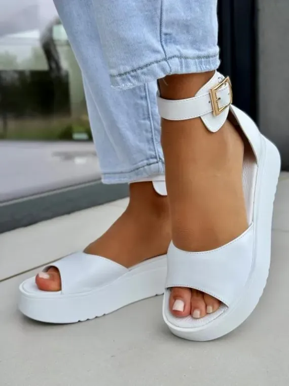 Sandały damskie OLEKSY ze skóry naturalnej Polskiej produkcji