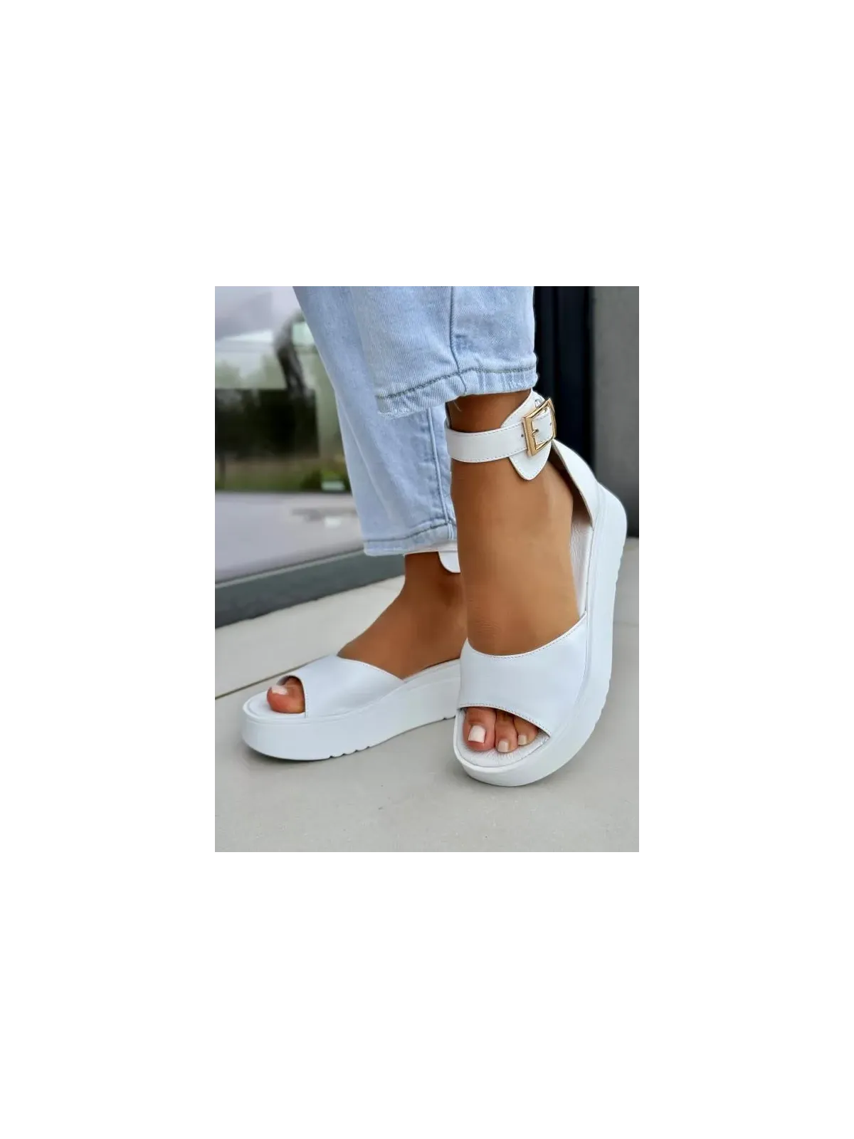 Sandały damskie OLEKSY ze skóry naturalnej Polskiej produkcji