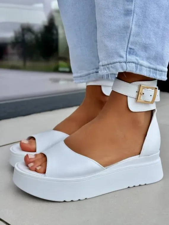 Sandały damskie OLEKSY ze skóry naturalnej Polskiej produkcji