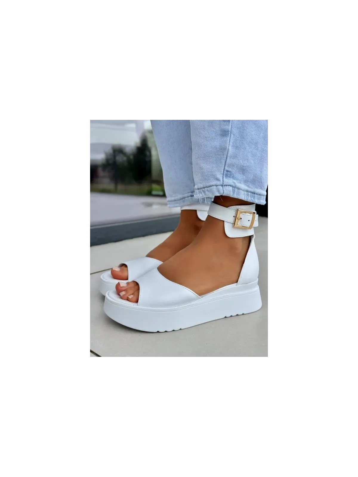 Sandały damskie OLEKSY ze skóry naturalnej Polskiej produkcji