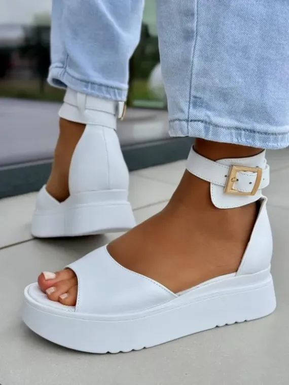 Sandały damskie OLEKSY ze skóry naturalnej Polskiej produkcji