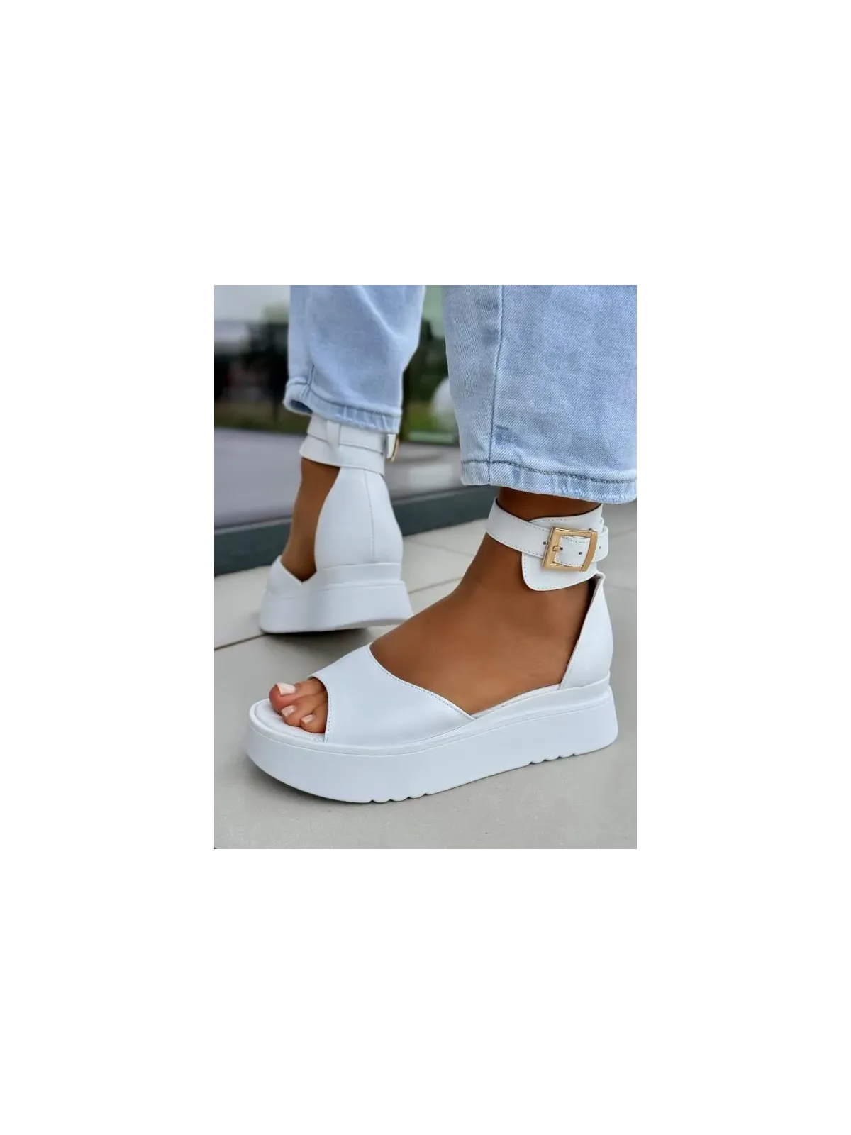 Sandały damskie OLEKSY ze skóry naturalnej Polskiej produkcji