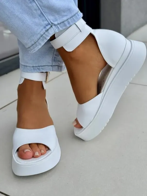 Sandały damskie OLEKSY ze skóry naturalnej Polskiej produkcji