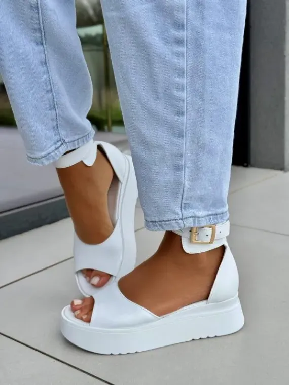 Sandały damskie OLEKSY ze skóry naturalnej Polskiej produkcji